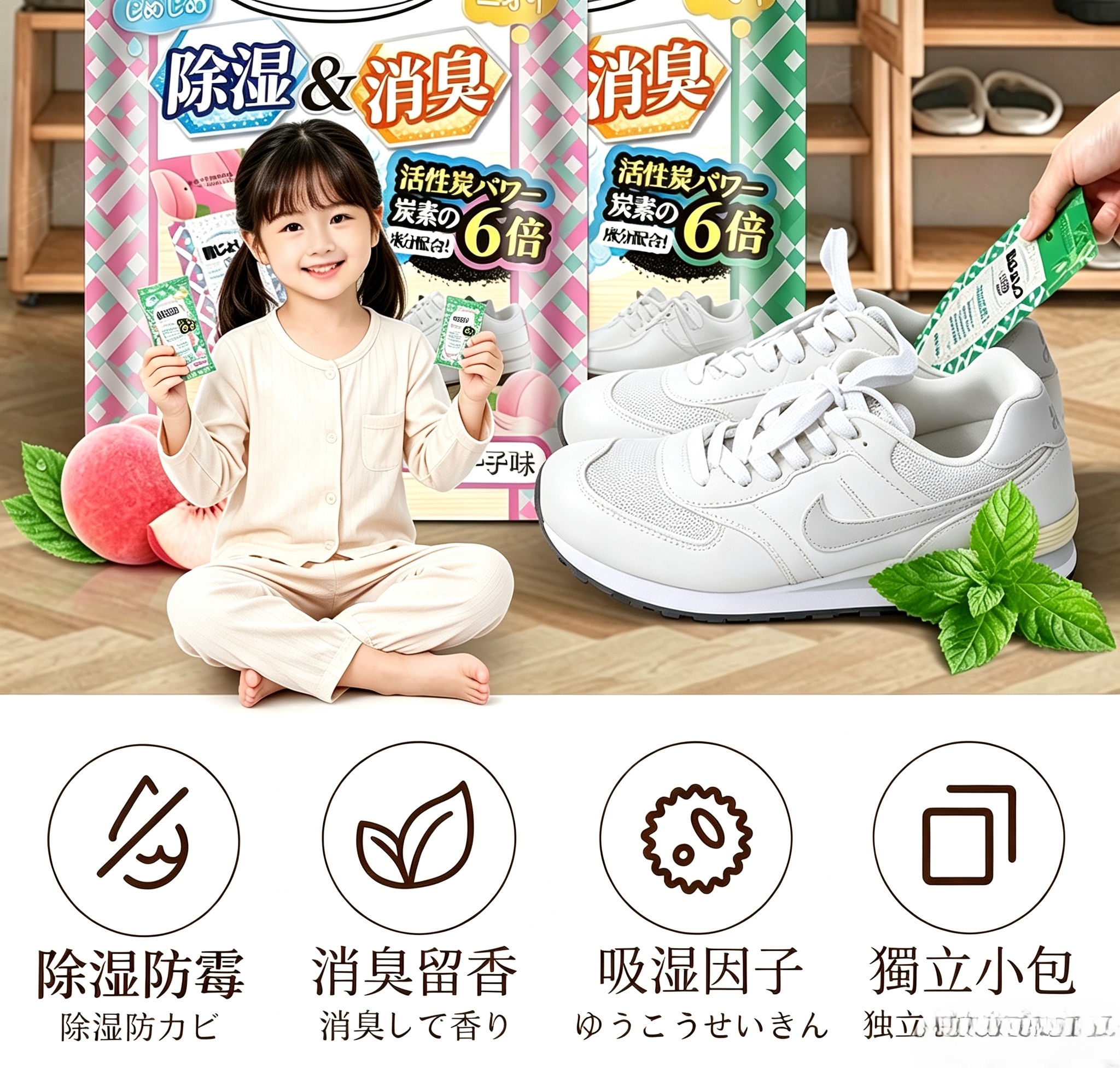 S22247 乾燥劑防潮除霉除濕消臭袋1套12袋