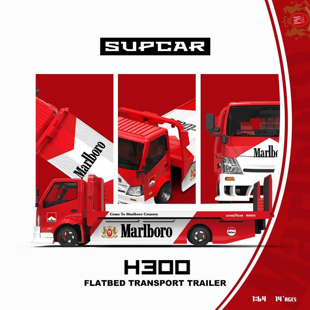 PO-$230 * SUPCAR * 1:64 H300 TWO TRUCK MARLBORO LIVERY