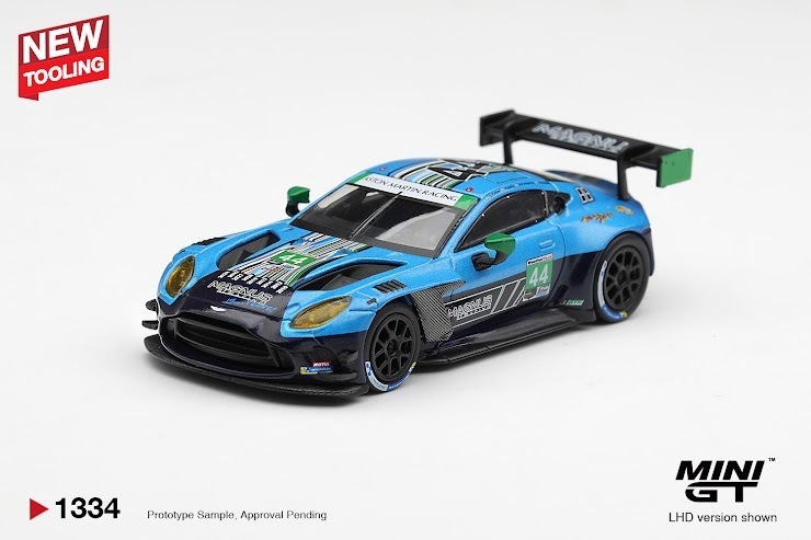 PO-$107 * MINI GT * 1:64 1334 Aston Martin Vantage GT3 Evo #44 Magnus Racing 2025 IMSA Daytona 24 Hrs