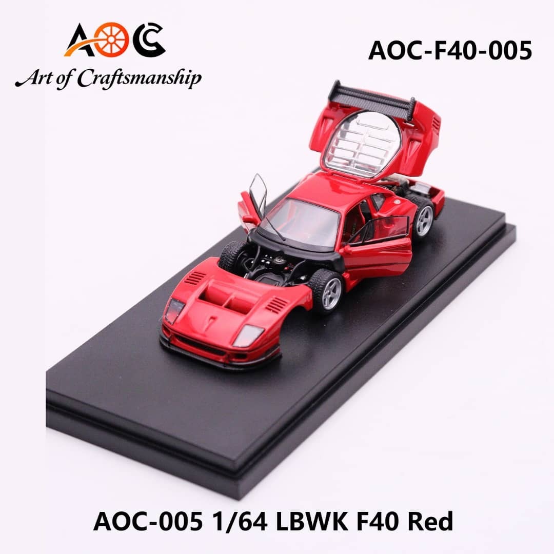 PO-$370 * AOC * 1:64 FERRARI LBWK F40 RED