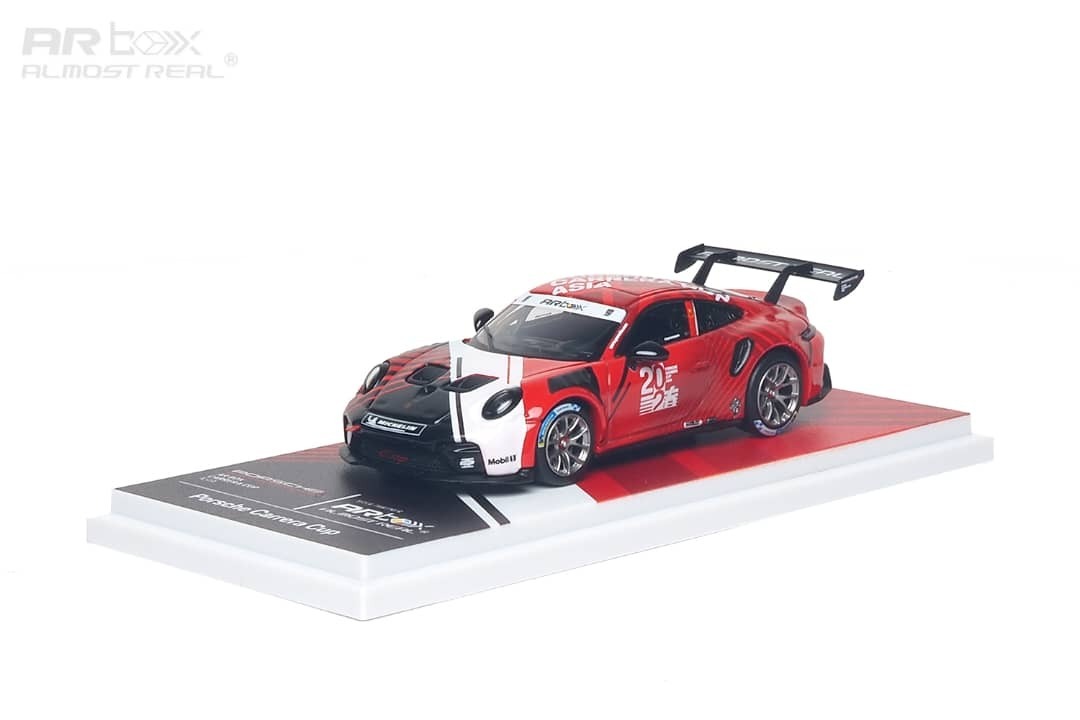 PO-$208 * AR BOX * 1:64 PORSCHE 911 CUP 2026 HERO CAR BLACK RED-WHITE LIVERY