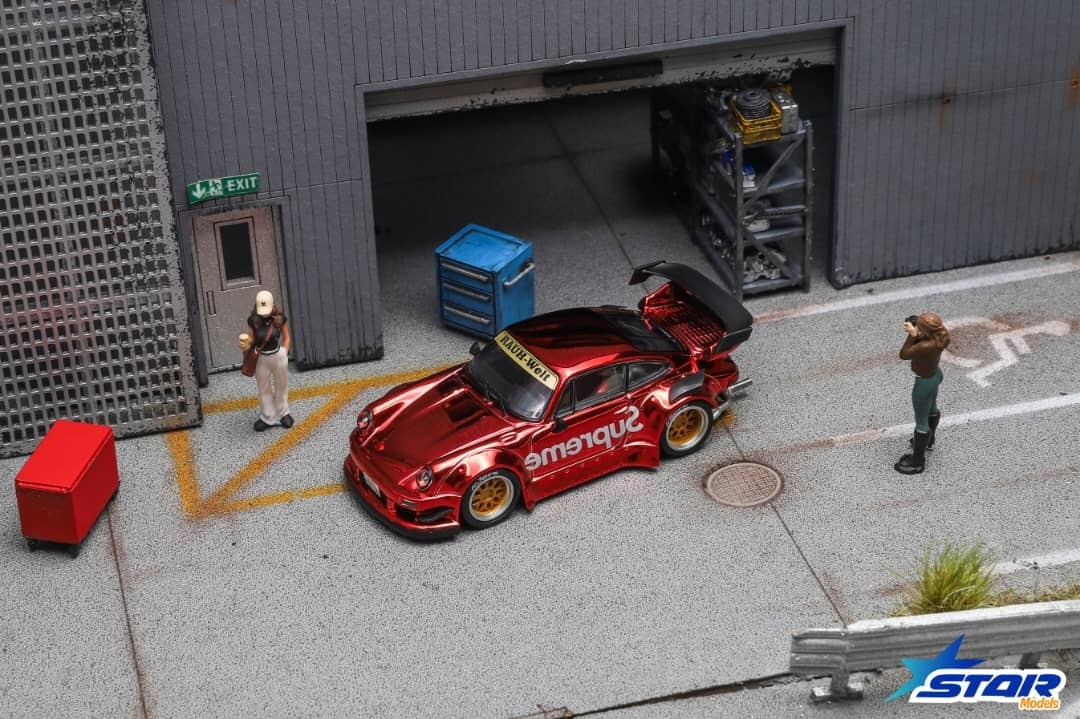 PO-$170 * STAR MODELS * 1:64 RWB930 GT CHROME SUPREME