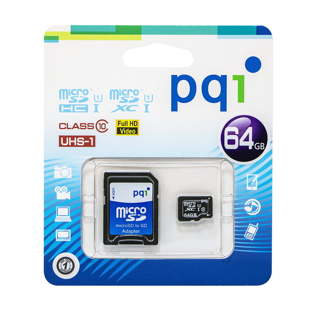 〔U988 class 10〕Micro SD 記憶卡 64GB（附SD轉卡）（三入組）