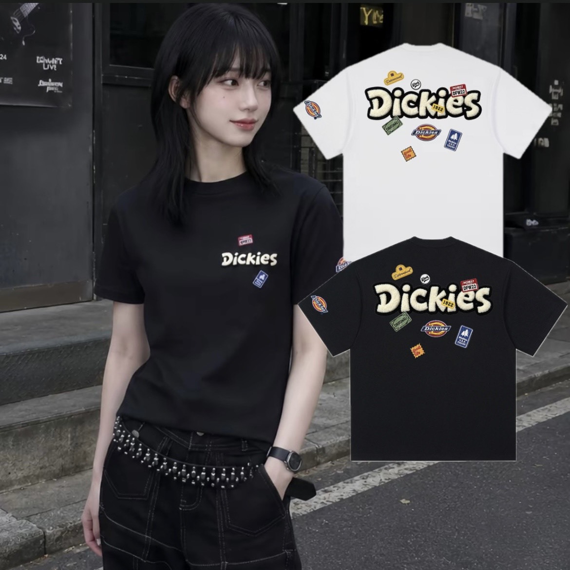 『預購商品』Dickies 嘻哈塗鴉貼紙印花純棉短 DKU262NKTVA2-BH