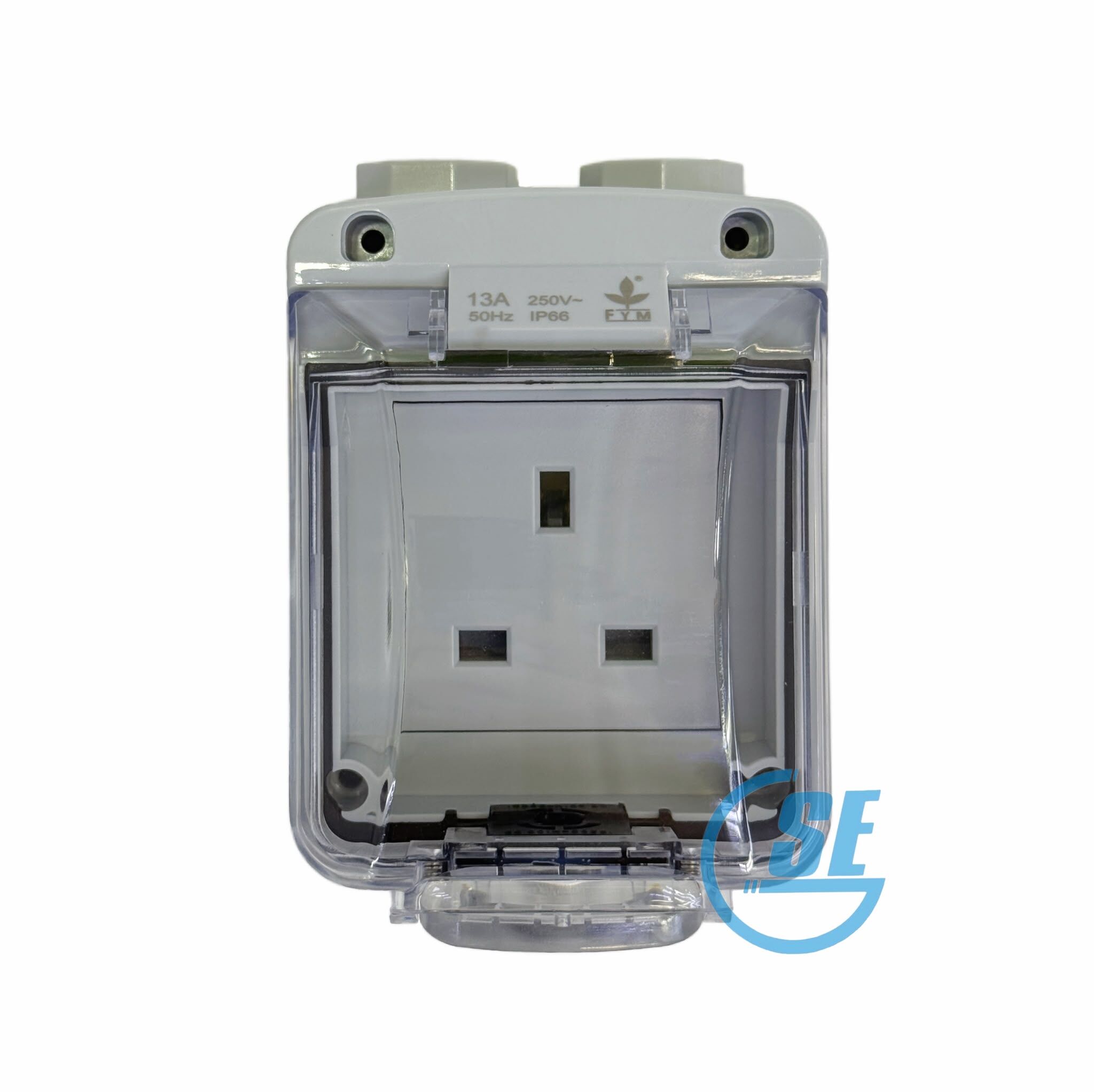 豐葉牌 (IP66)13A /15A單位防水插座(透明蓋)