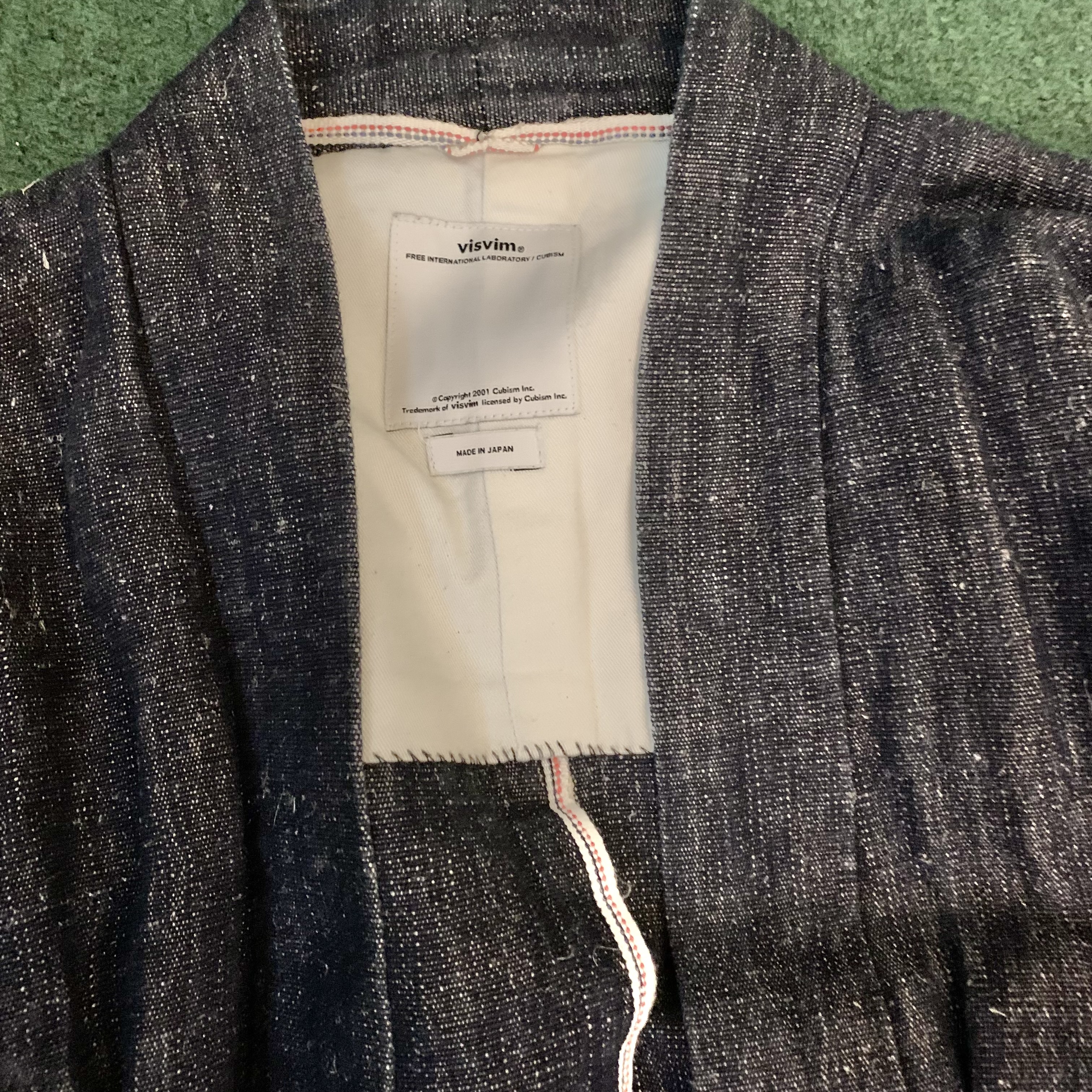 VISVIM DENIM SANJURO KIMONO LUXSIC/LINEN - INDIGO SIZE 3