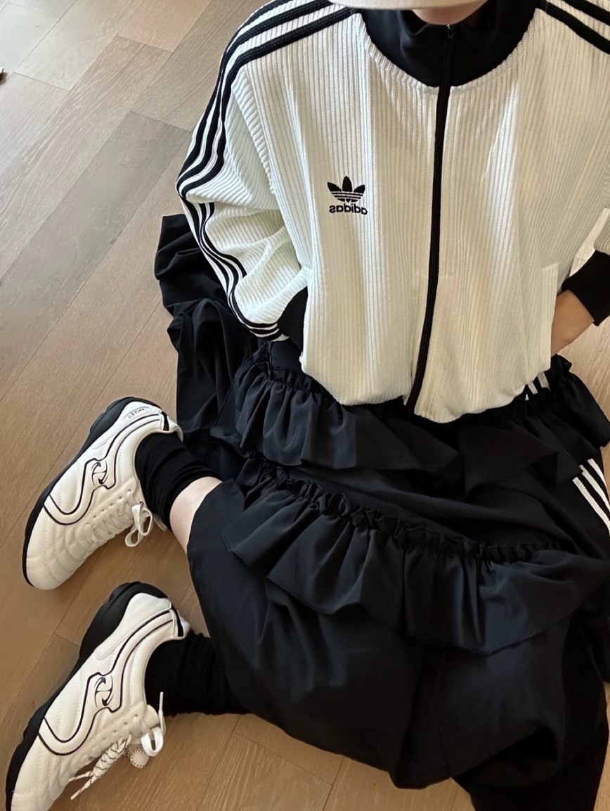 【預購】ADIDAS ORIGINALS TRACK TOP SS25 KNIT 白黑 KC2649