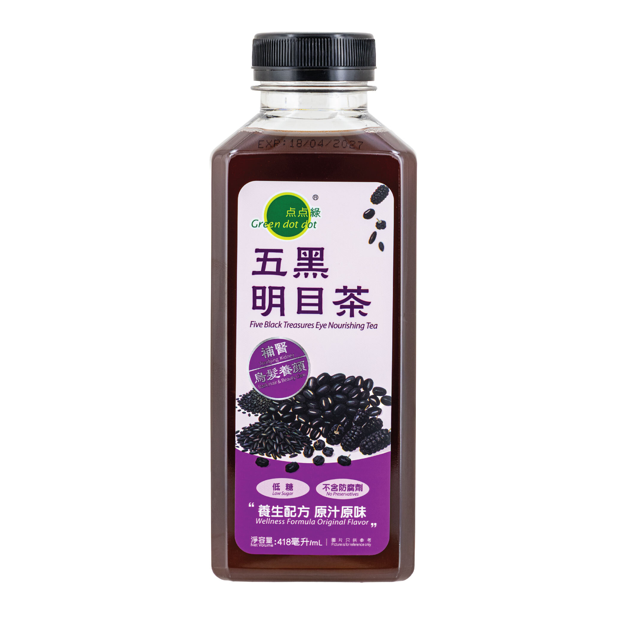 點點綠 五黑明目茶 (418毫升)