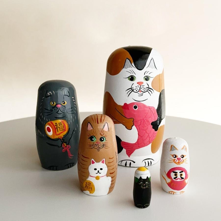 俄羅斯娃娃∣手繪系列 幸運貓∣日本 NEIN MARKE