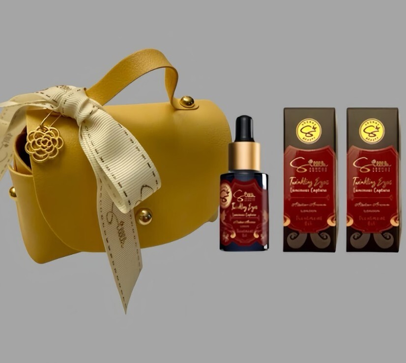 0709SK02-SILLLKBEAUTE-SKINCARE-101+閃爍明眸眼部護理精油 5ml [3支] 再送化妝袋 [1個] 或 [**可用$80 加購 多功能眼及面部按摩棒 (1件)** 原價$380] (A2)