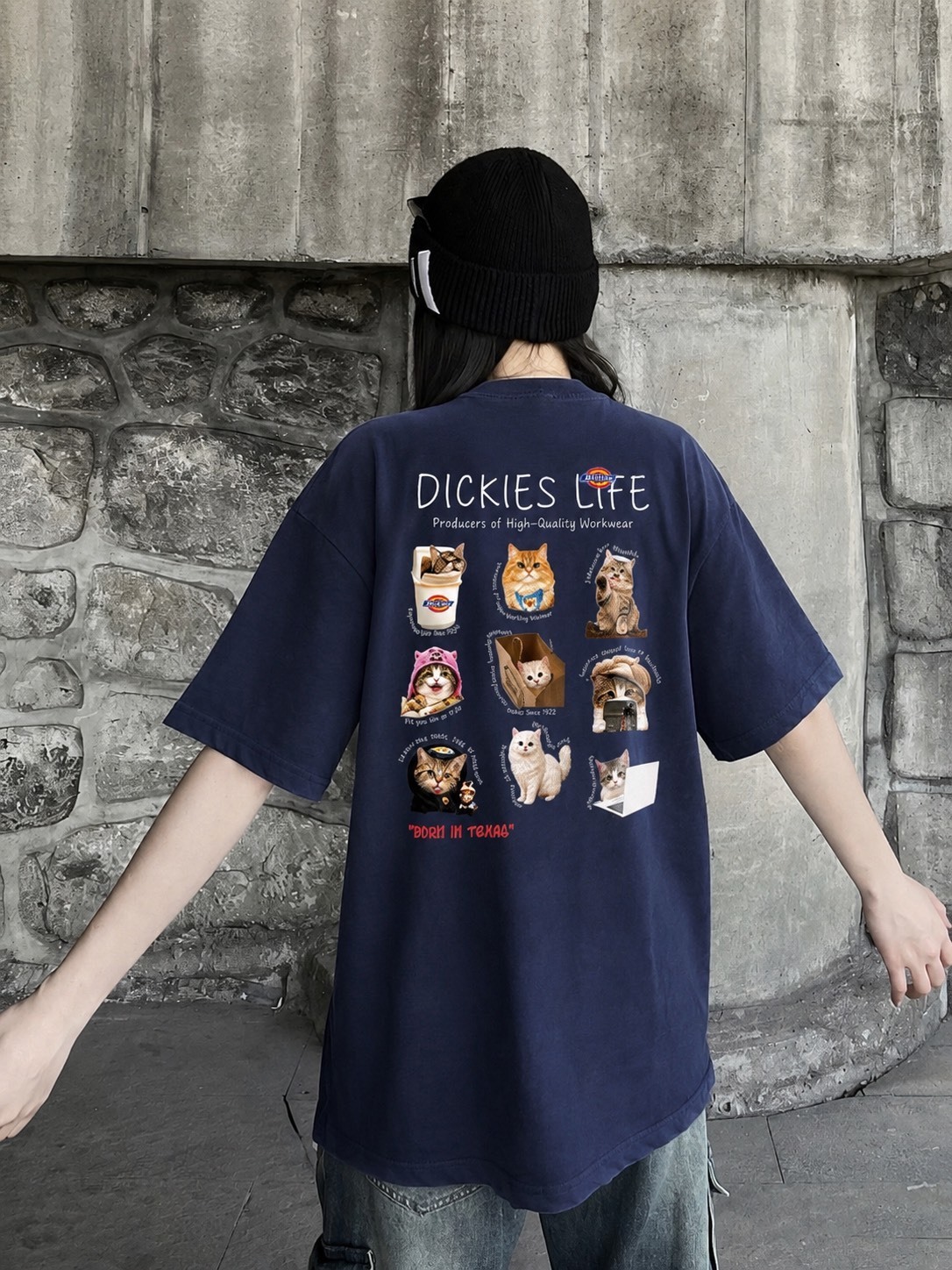 <可愛超標> DICKIES 美式復古 貓貓 重磅 純棉 短袖 4色