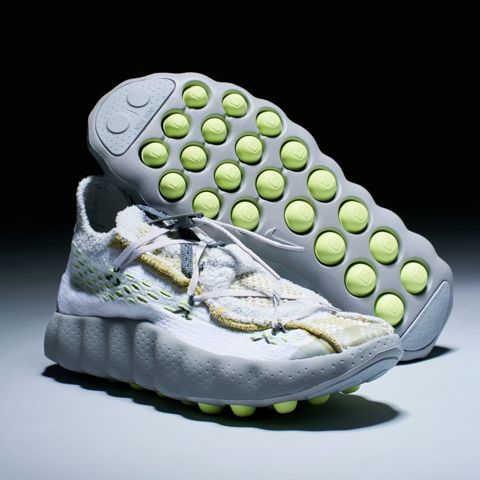 Nike Mind 002 Flyknit "Barely Volt" 狼灰 螢光綠 薄荷綠 編織 襪套 快速鞋帶 足療 科技 恢復鞋 運動休閒鞋 IR2176-100