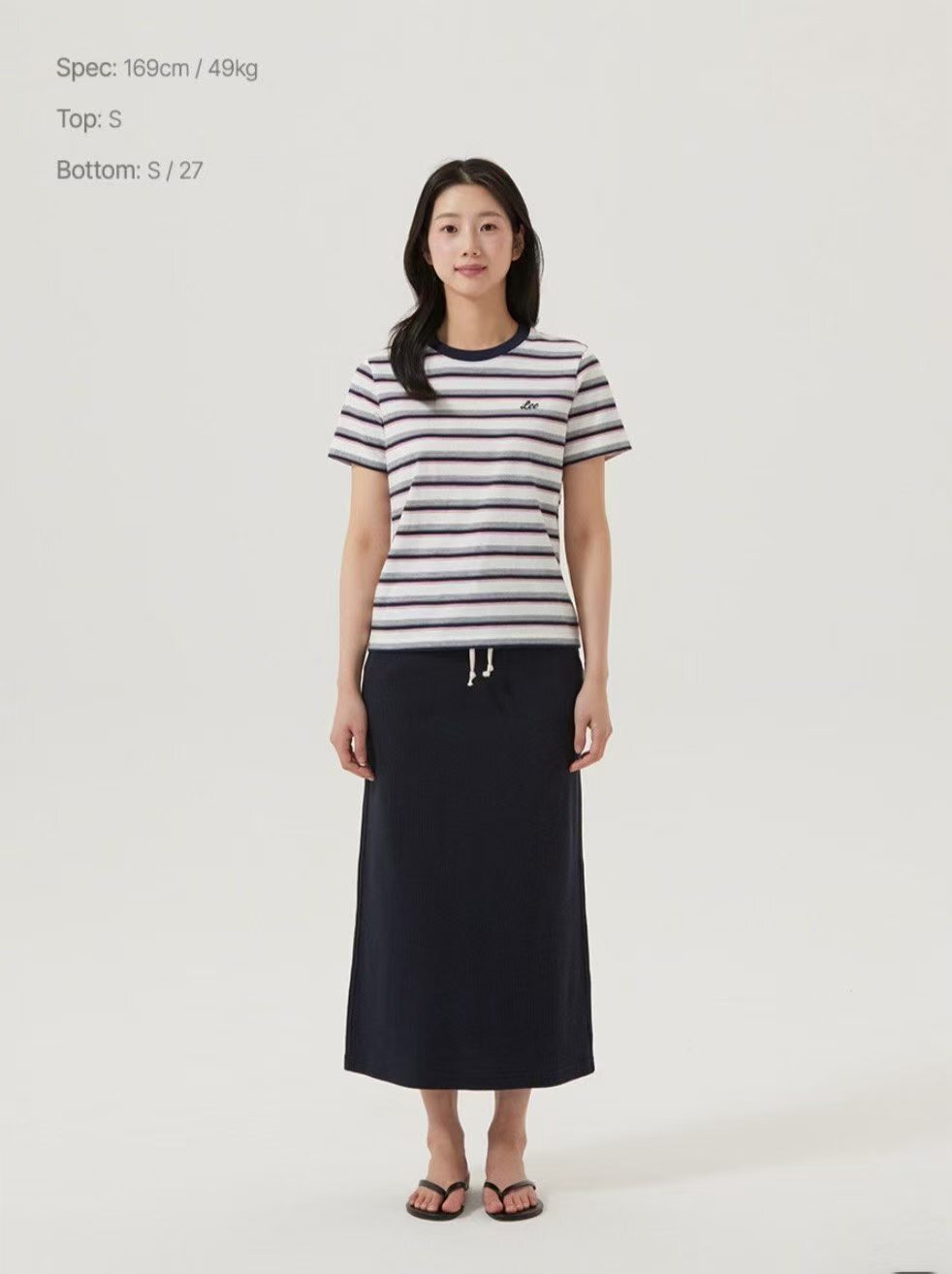 韓國代購 Lee 簡約條紋TOP LE2602ST70NA