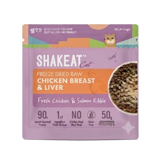 Shakeat 凍乾鮮肉(雞肉+三文魚)無穀貓糧 50g