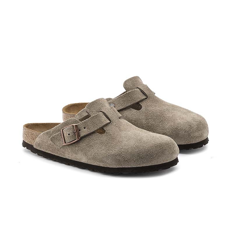 Birkenstock Boston BS Suede Taupe 波士頓 勃肯 麂皮 拖鞋 0060461 [台灣現貨]