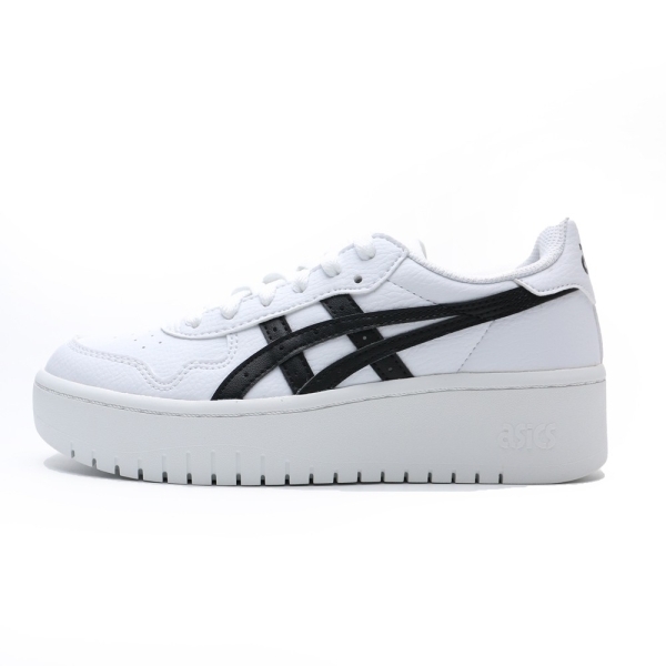 ASICS 休閒鞋 TIGER JAPANS 白黑 厚底 皮革 女 1202A024100