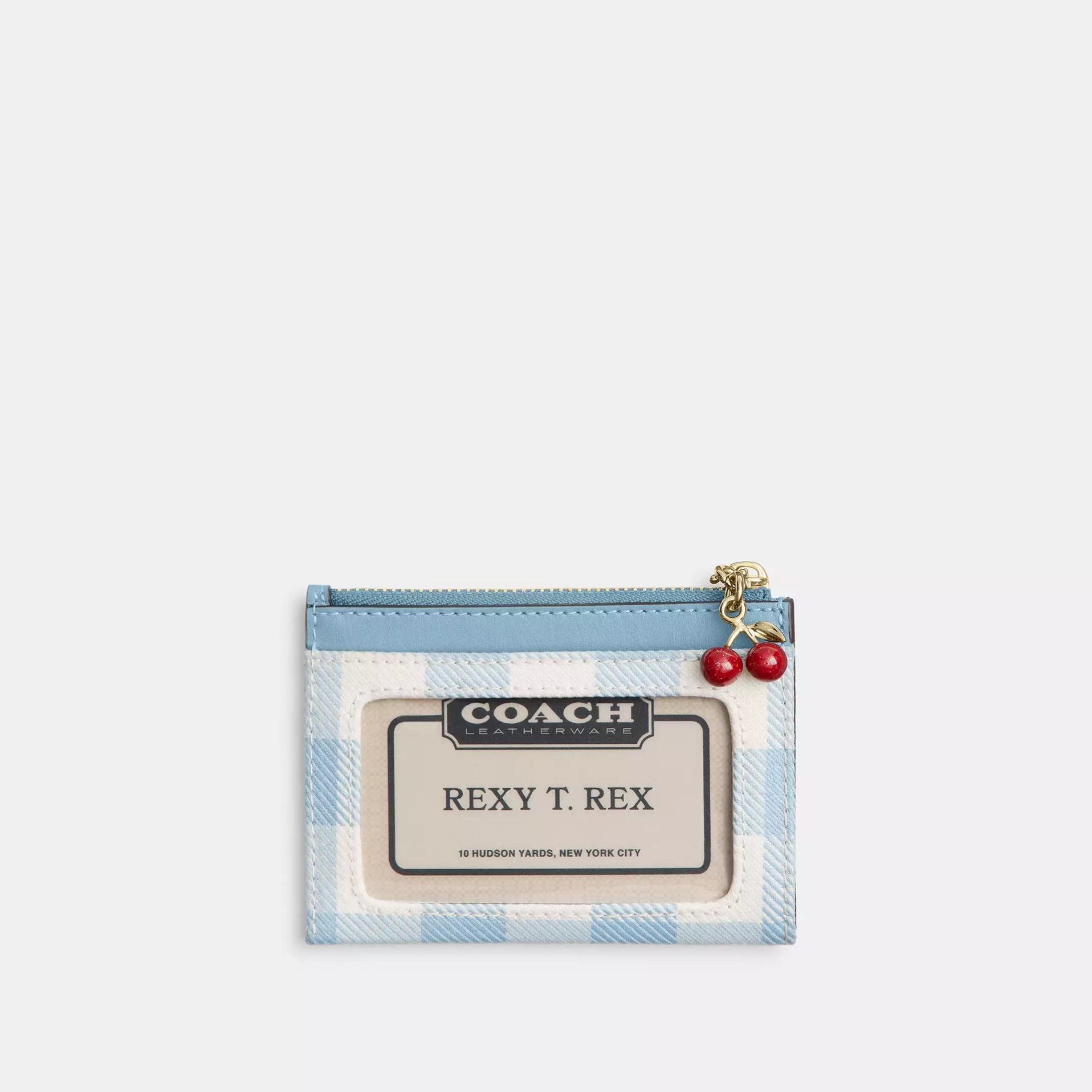 Coach - 拉鍊證件卡包 (格仔印花) (CFA31)