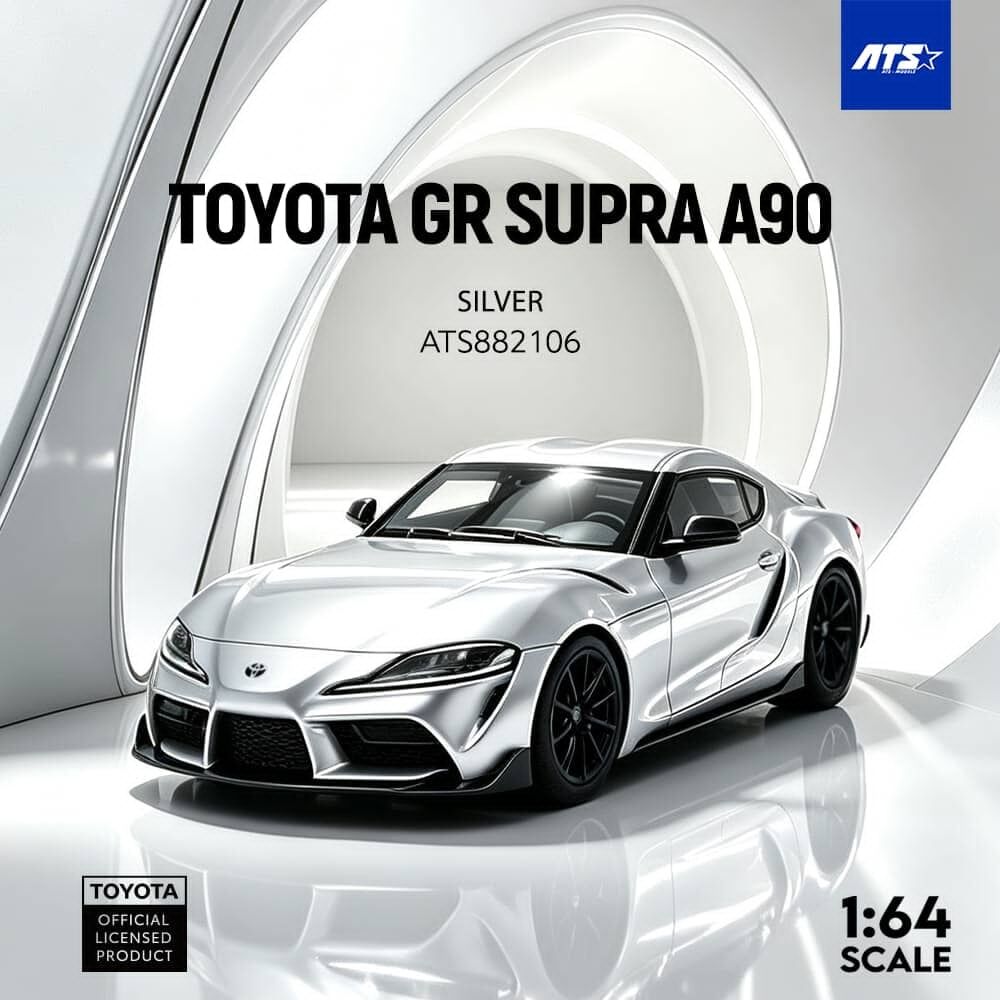 預訂:1/64 ATS Models  Toyota GR Supra A90 Silver (ATS882106 )