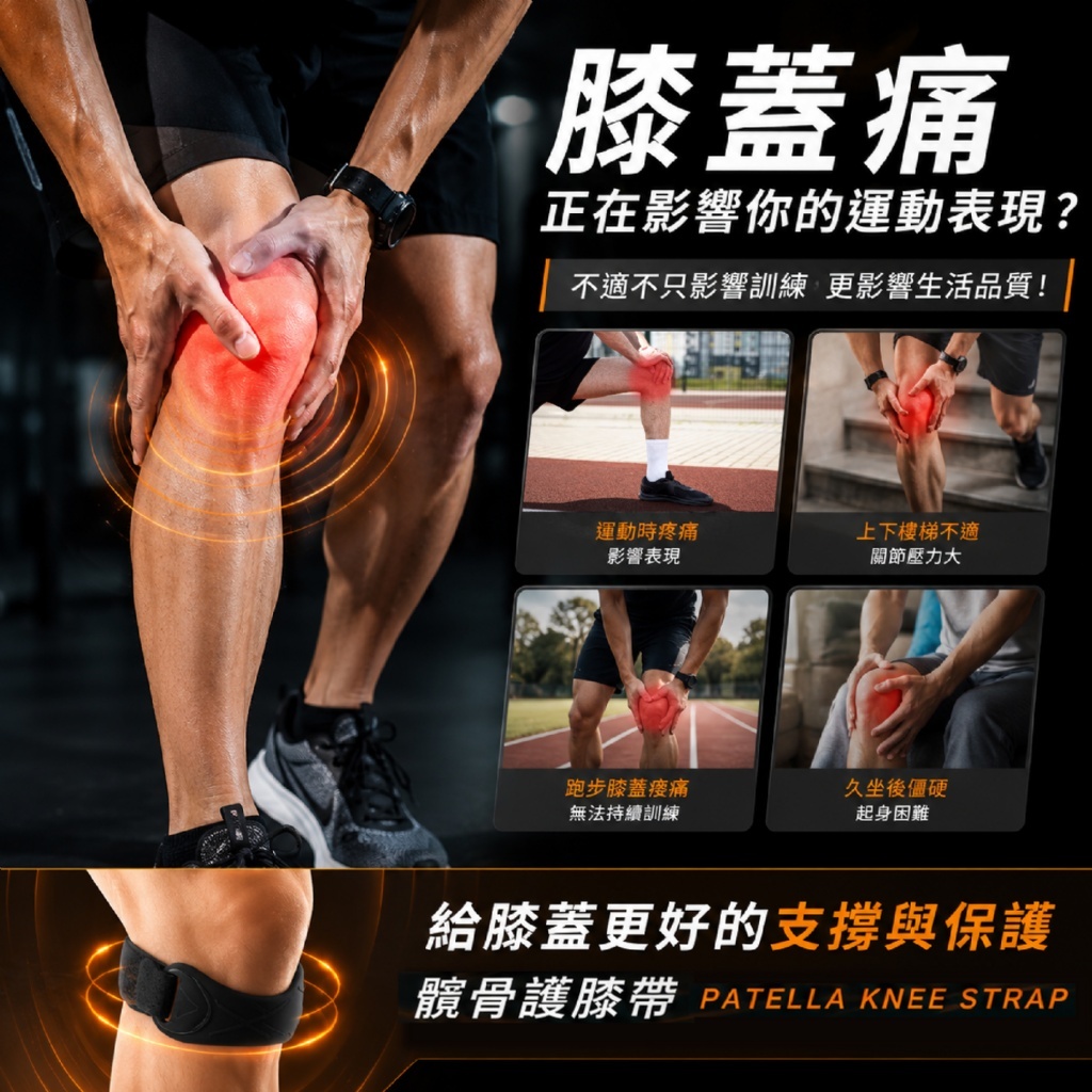 WSBB12156 運動族激推✨膝蓋支撐升級💪⭕慢跑⭕健身⭕日常運動 🦵Dr.Saul 髕骨護膝帶 (一雙入)  （9月上旬）