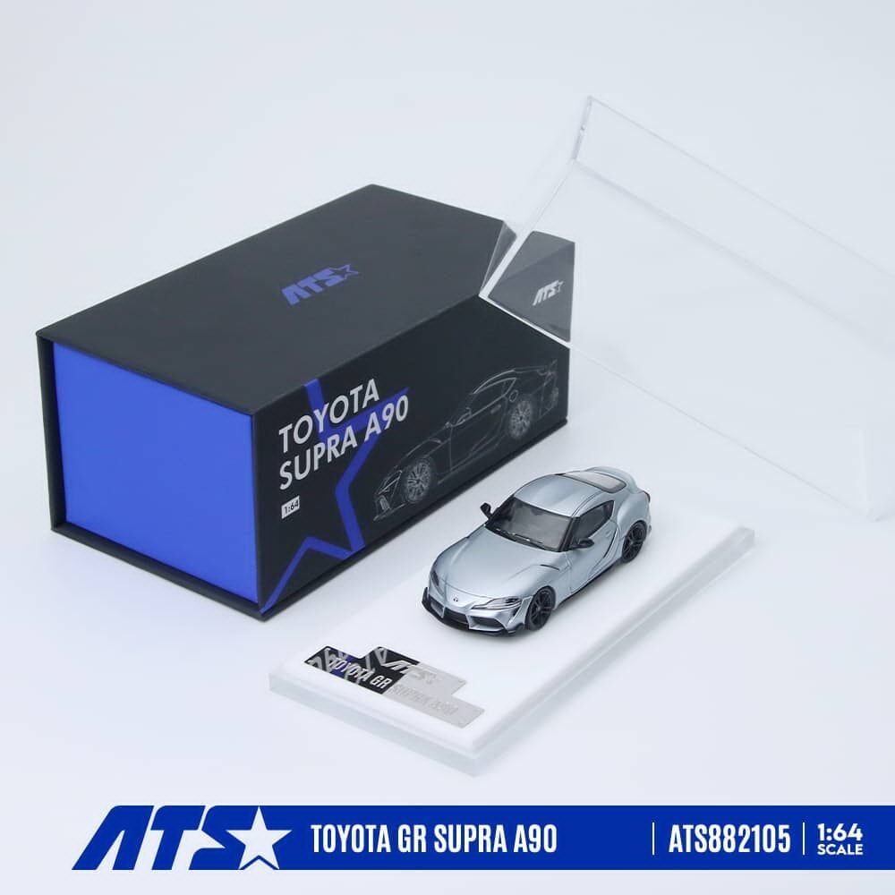 預訂:1/64 ATS Models  Toyota GR Supra A90 Matt Silver Blue (ATS882105 )