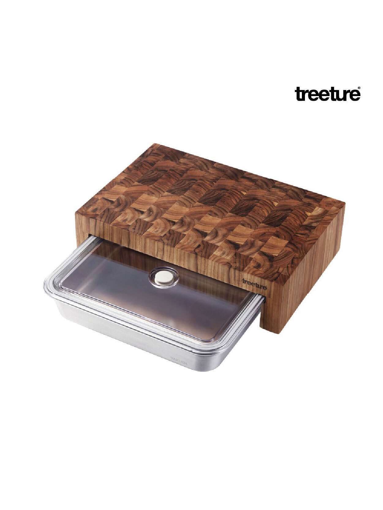 Treeture頂級柚木抽屜砧板Xsteel3.4L組合