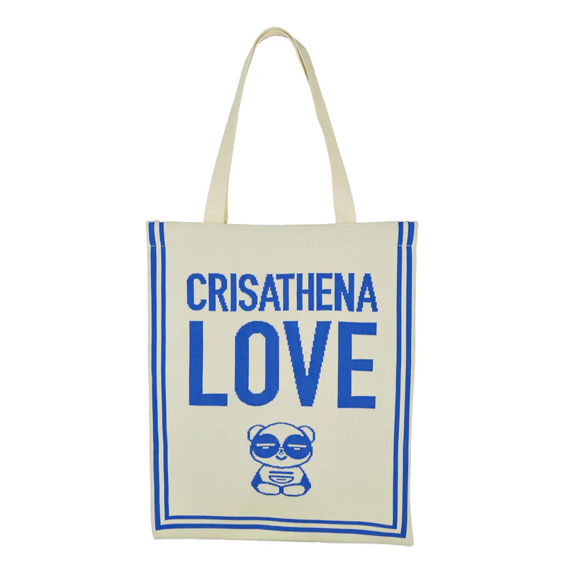 0710CR06-CRISATHENAHK-CLOTHING-Chill Panda Love Tote Bag 35 x 1 x 43cm（A6）