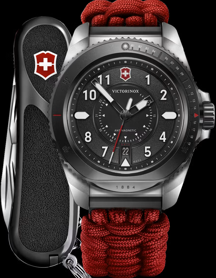 萬年鐘錶 - VICTORINOX SWISS ARMY 瑞士維氏 I.N.O.X   限量版200米防水石英機芯套組男錶  242016.1  錶徑 : 43mm