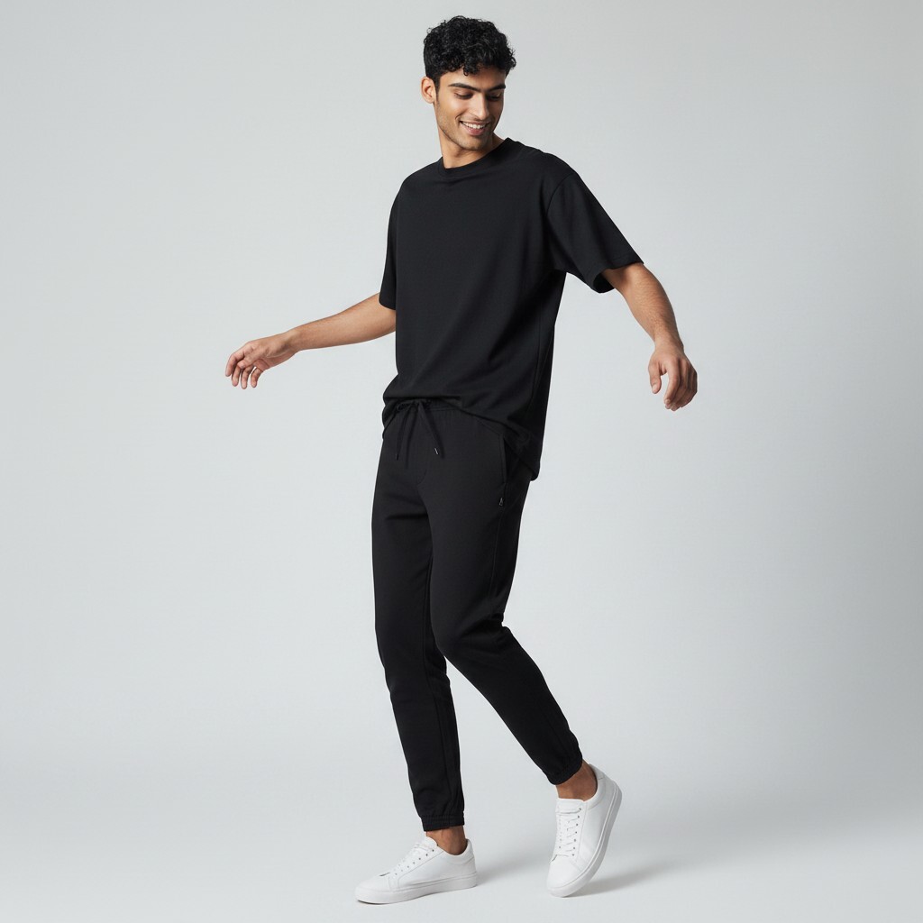 NEW BALANCE 長褲 SDS 黑色 基本款 休閒褲 男 AMP53319BK