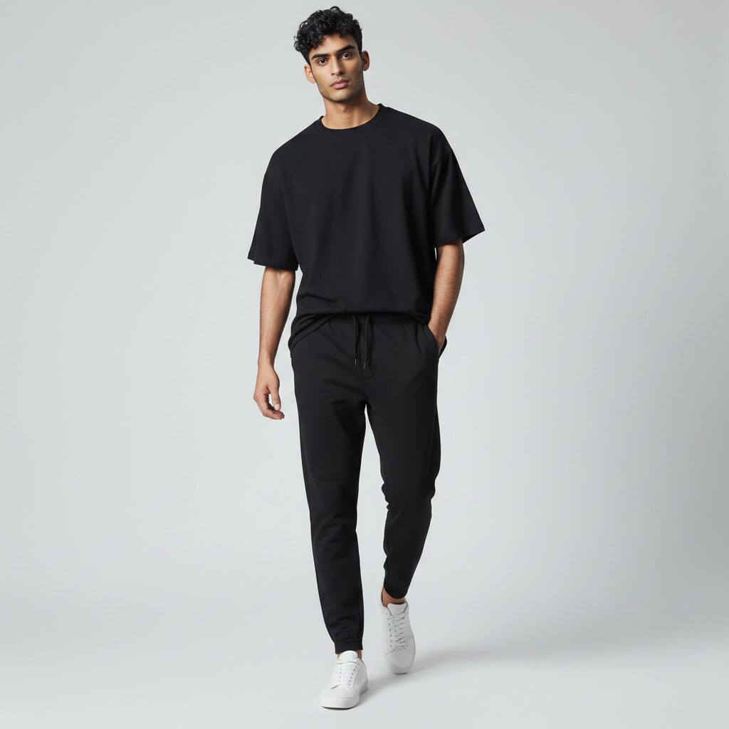 NEW BALANCE 長褲 SDS 黑色 基本款 休閒褲 男 AMP53319BK