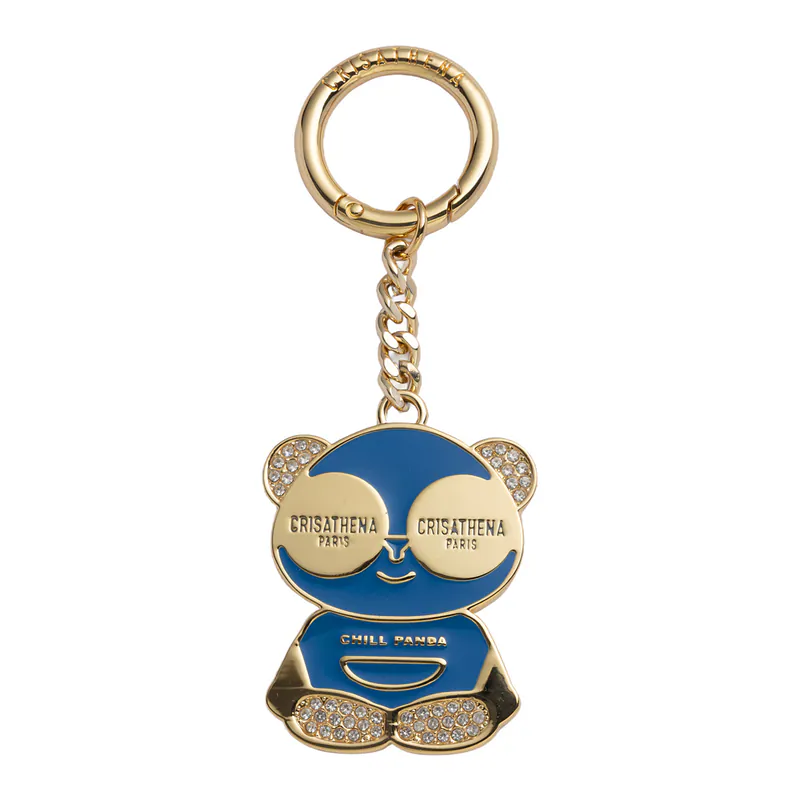 0710CR17-CRISATHENAHK-CLOTHING-Chill Panda Keychain-金色（A17）