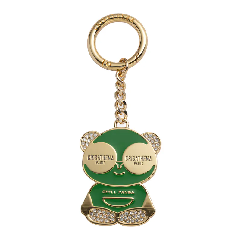 0710CR17-CRISATHENAHK-CLOTHING-Chill Panda Keychain-金色（A17）