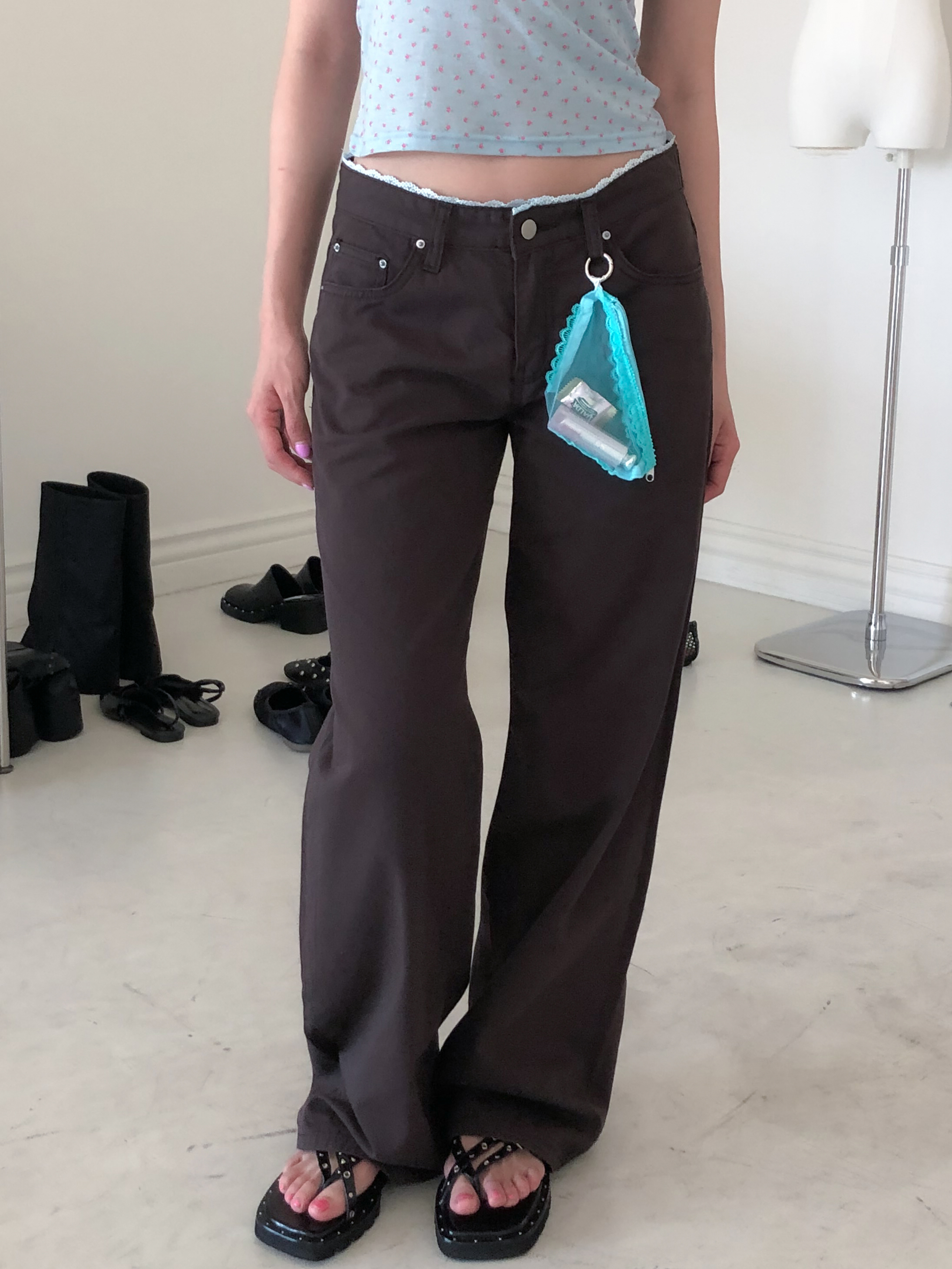 lace layered pants #長褲