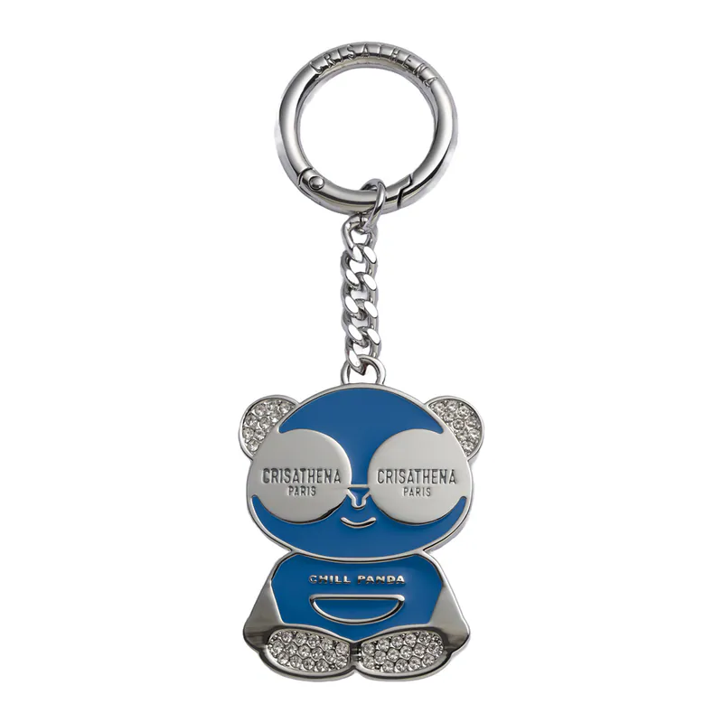 0710CR18-CRISATHENAHK-CLOTHING-Chill Panda Keychain-銀色（A18）