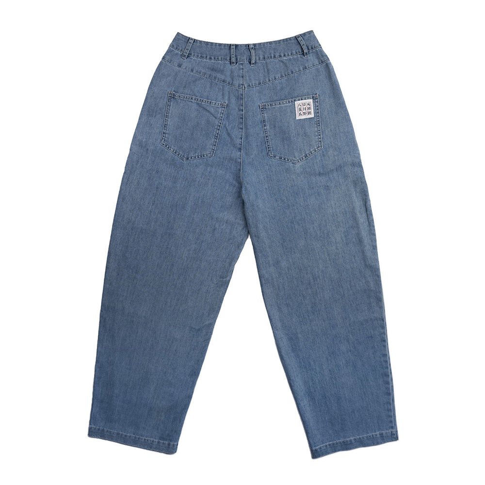 Women’s Wide Tapered Denim Pants Light Blue