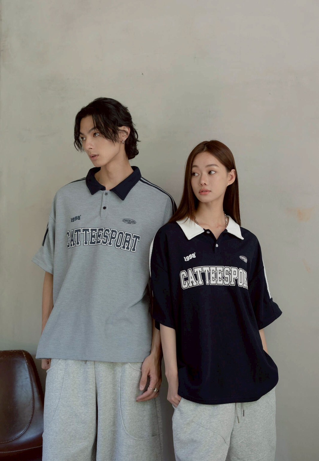 CATTEESPOST三線POLO短袖上衣(2colors)