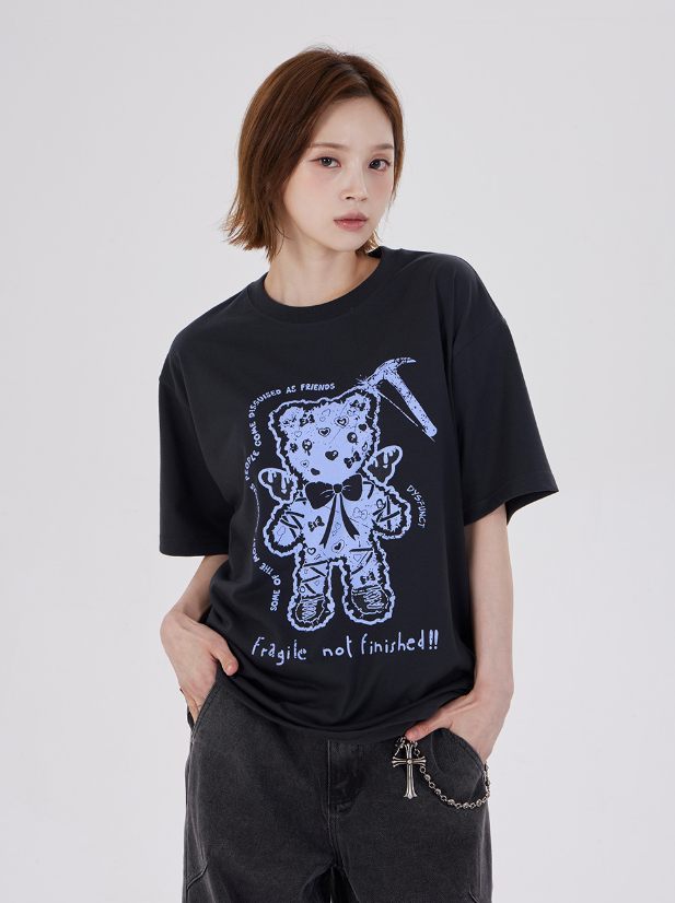 韓國代購 棒棒糖 男女同款 ANGEL HAMMER BEAR T-SHIRT
