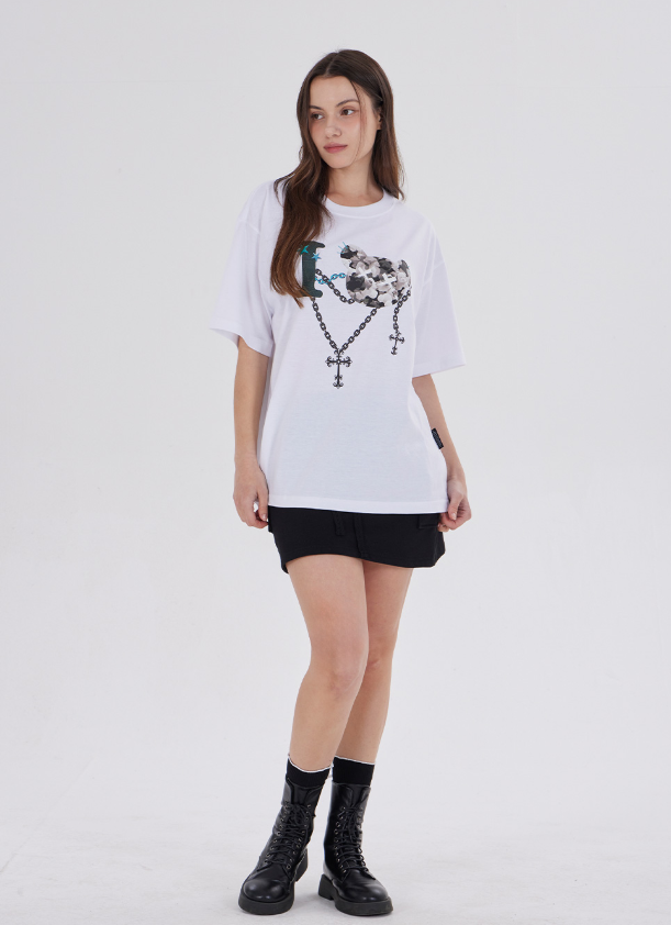 韓國代購 棒棒糖 男女同款 I LOVE CAMO BEAR T-SHIRT