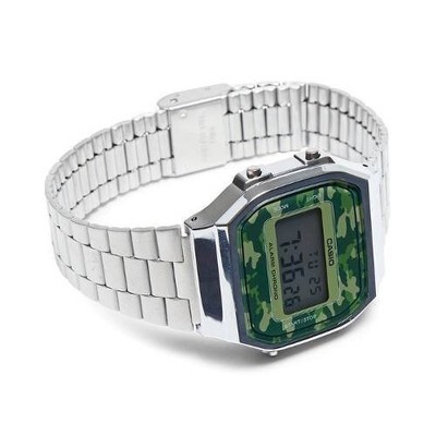 萬年鐘錶 - 卡西歐  CASIO 復古迷彩電子錶 A168WEC-3 錶徑 38.6 MM