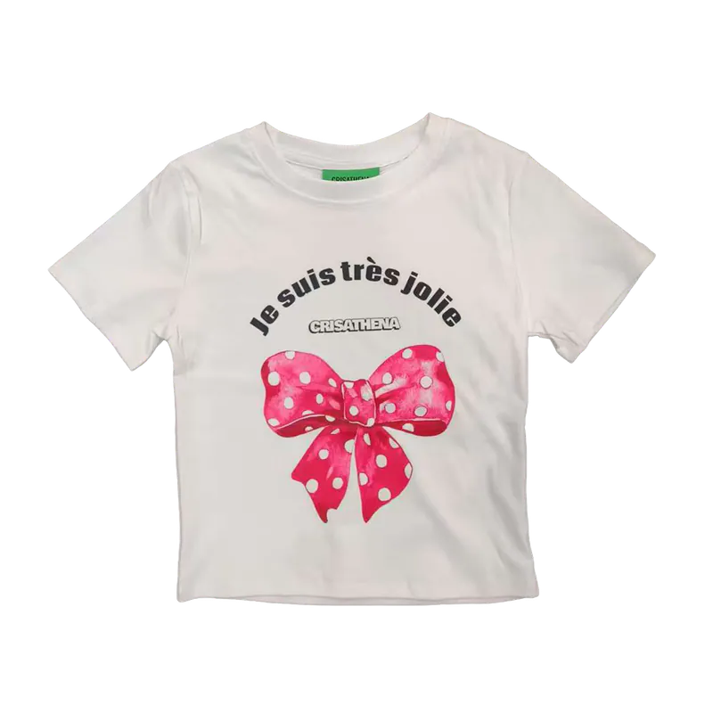0710CR35-CRISATHENAHK-CLOTHING-Je suis tres jolie Short T-Shirt（A35）