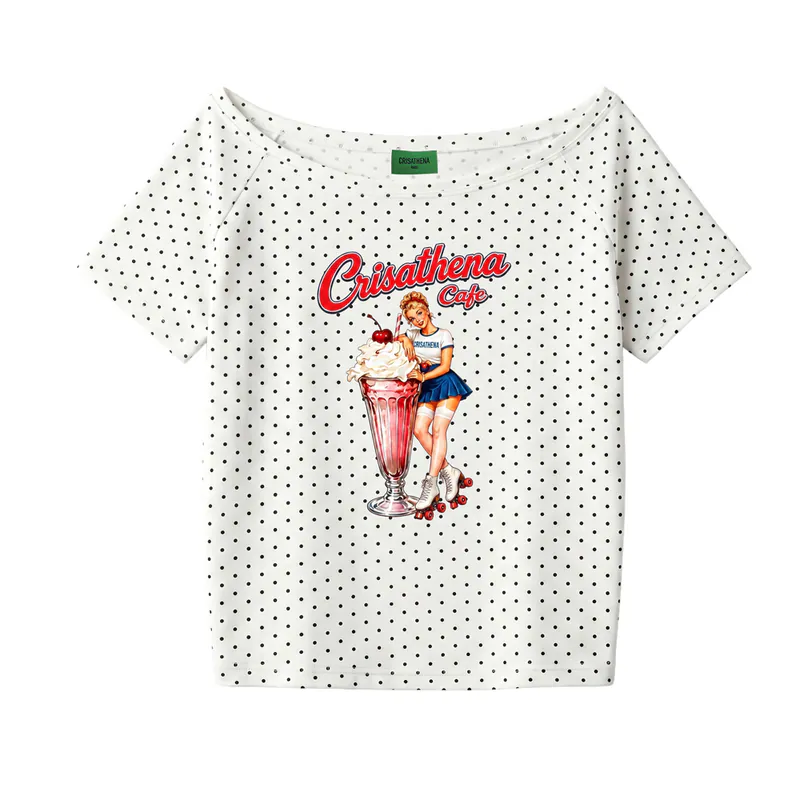 0710CR36-CRISATHENAHK-CLOTHING-Café Slouchy T-Shirt（A36）