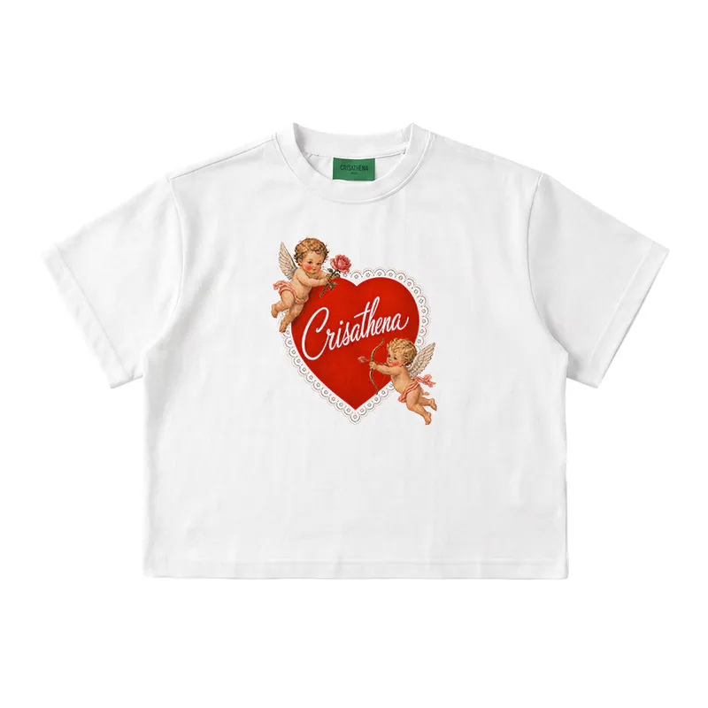 0710CR42-CRISATHENAHK-CLOTHING-Angels Heart Short T-Shirt（A42）
