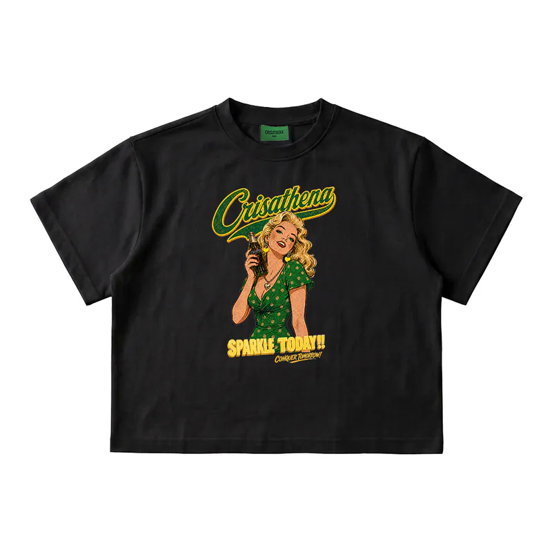 0710CR43-CRISATHENAHK-CLOTHING-Sparkle Today Short T-Shirt（A43）