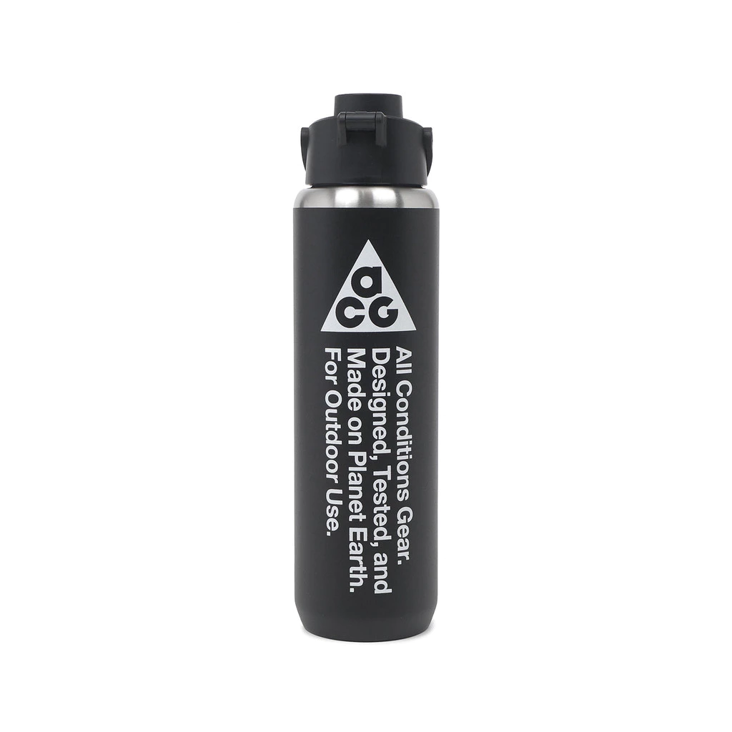 NIKE 水壺 ACG RECHARGE 黑色 不鏽鋼 24OZ 大口徑 保冷瓶 FQ1552-093