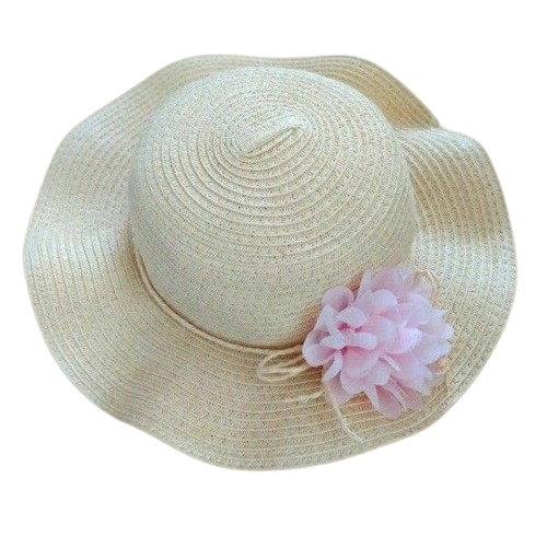 【Nishimatsuya】Pink Flower Children's Straw Hat