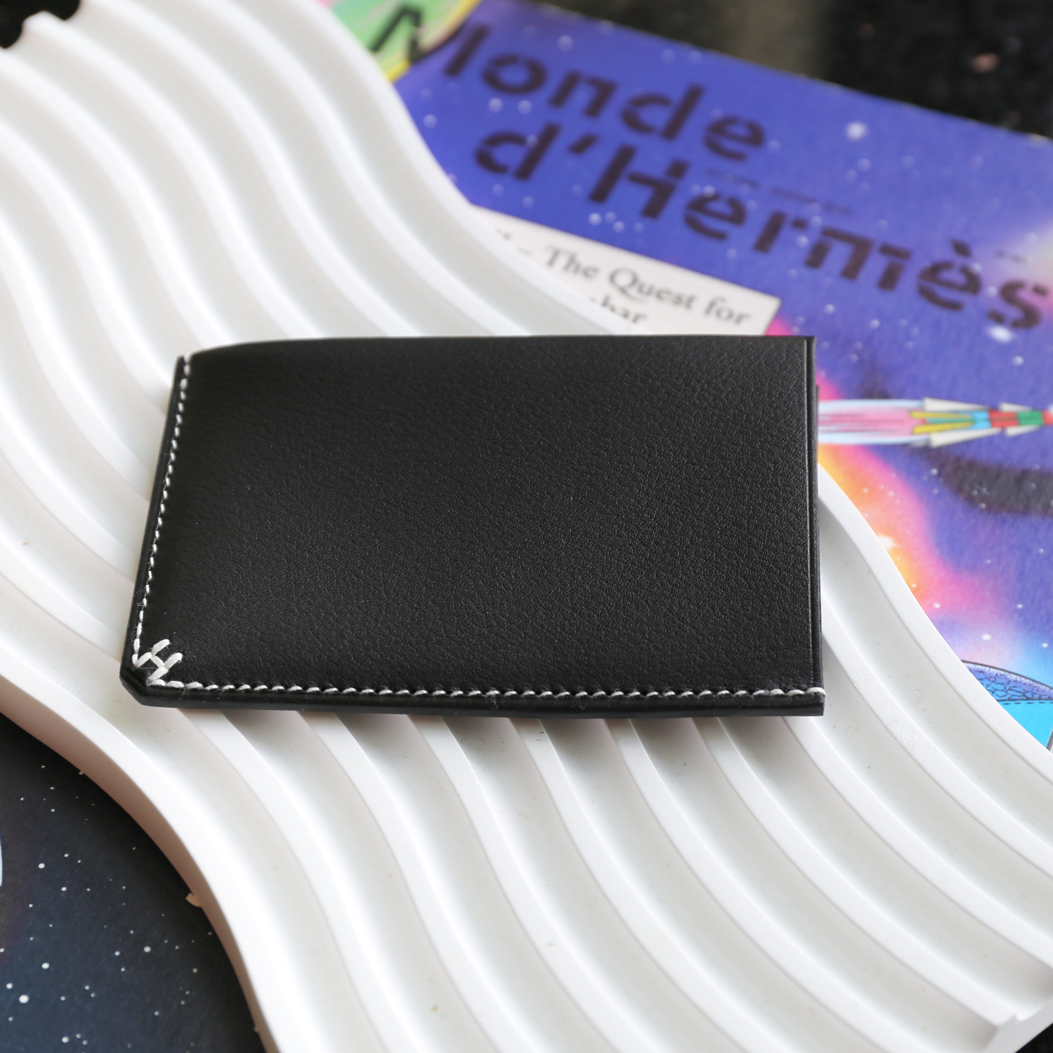 Hermes Sellier CardHolder (Black Color Evergrain leather)