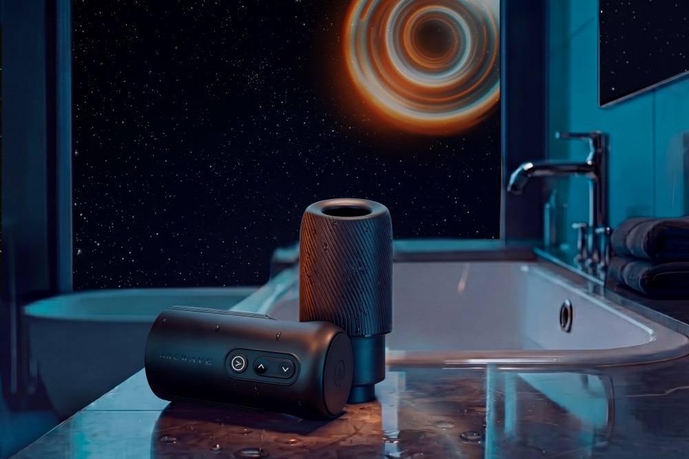 Arcwave Orbit 360°旋轉電動飛機杯 - 黑色