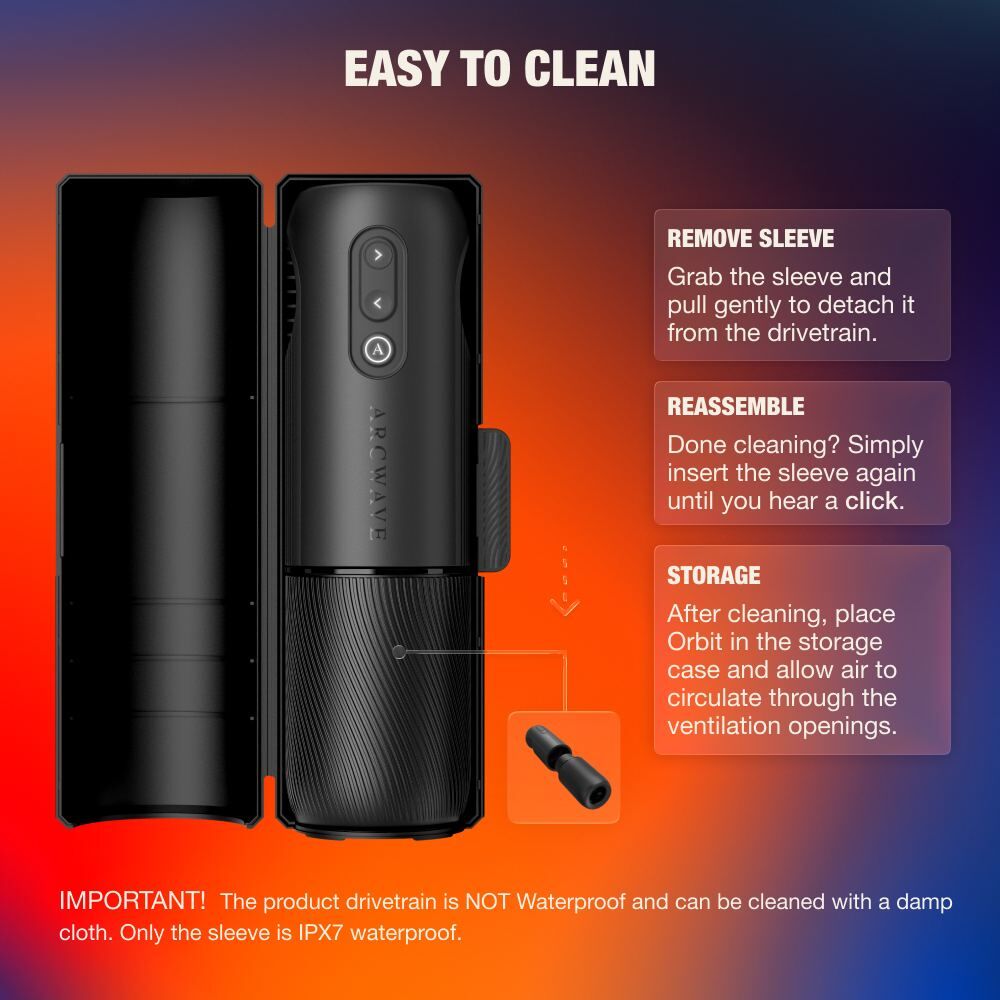 Arcwave Orbit 360°旋轉電動飛機杯 - 黑色