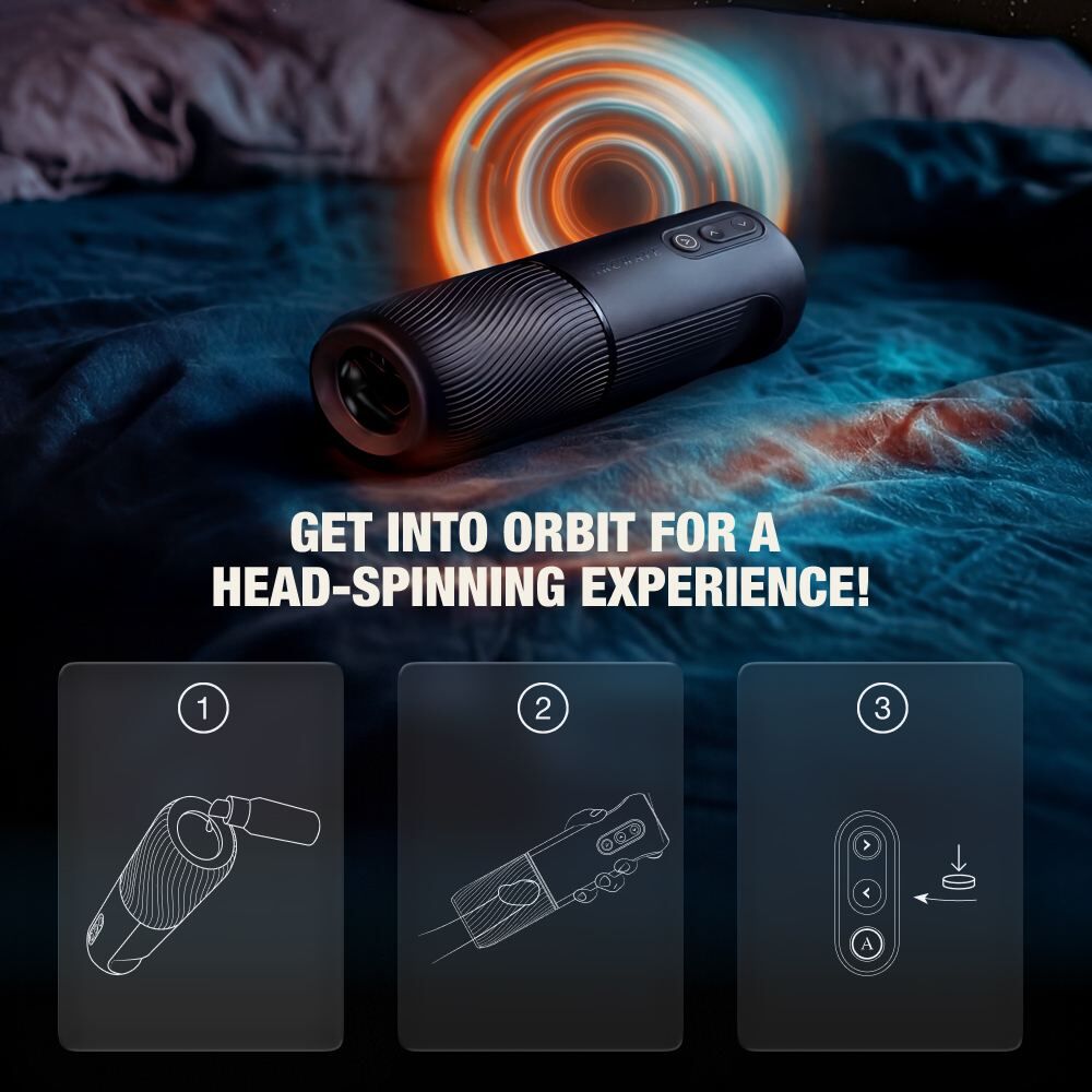 Arcwave Orbit 360°旋轉智能遠程電動飛機杯 - 黑色