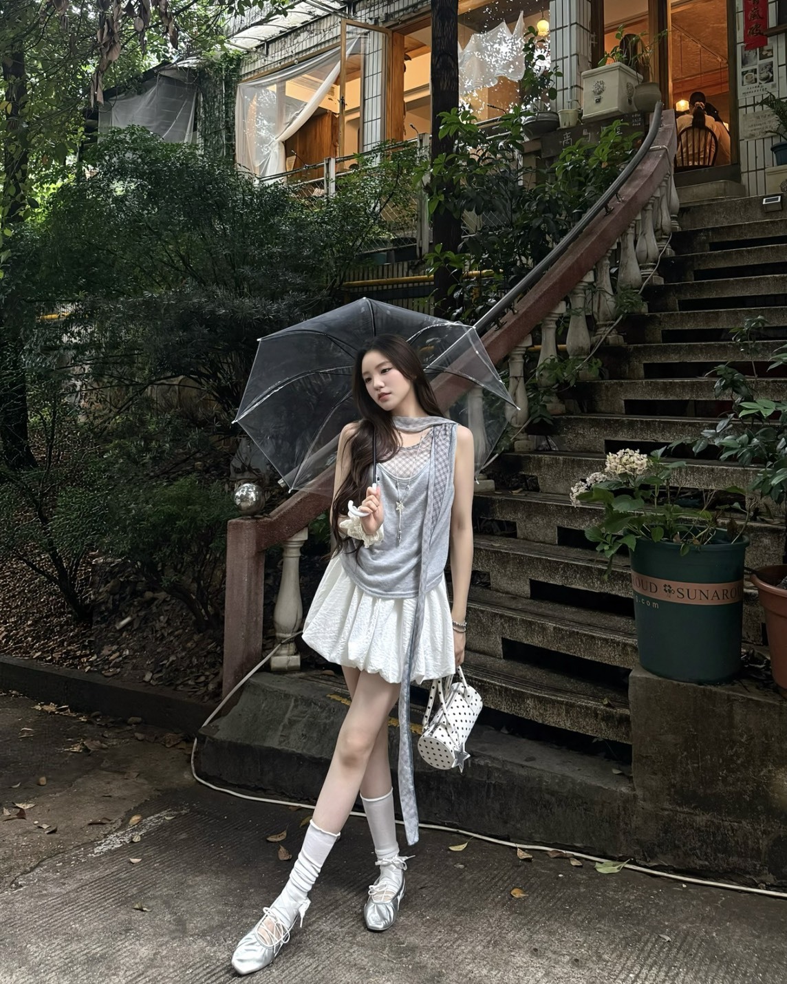 【預購】ONITSUKA TIGERGYMNARINA 芭蕾瑪莉珍 銀色 1182A754020