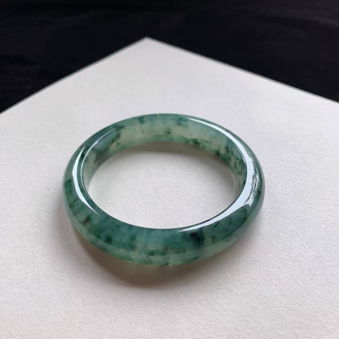 冰飄花正圈翡翠手鐲,天然翡翠A玉, 緬甸玉, Jade, Jadeite